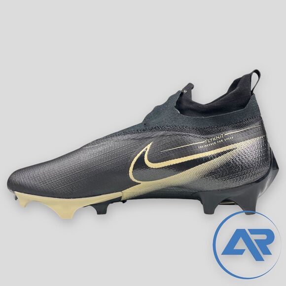 Nike Vapor 360 Elite Black Gold Men's Size 12.5 Football Cleats CV6282-004 - Picture 4 of 7